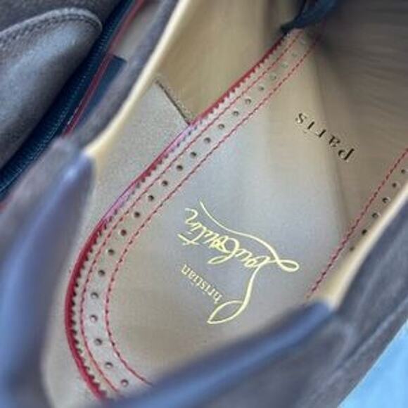 Men's Christian Louboutin, our Georges brown suede lace up shoes size 43 - Picture 4 of 12